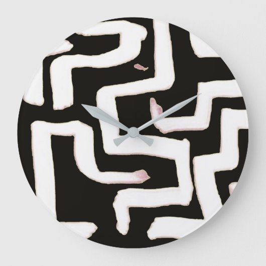 Horloge abstraite noir et blanc (Recto)