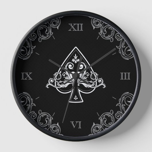 Horloge Ace de Spades Black Casino (Recto)