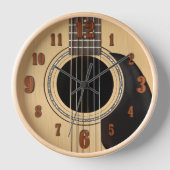 Horloge acoustique de la guitare avec chiffres (Recto)