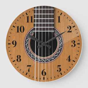 Horloge acoustique du mur de guitare