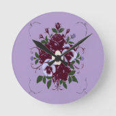 Horloge Acrylique Bouquet de Violettes (Recto)