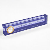 Horloge acrylique de plaque d'identification -