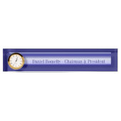 Horloge acrylique de plaque d'identification - (Devant)