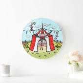 Horloge acrylique pour enfants Cirque personnalisé (Maison)