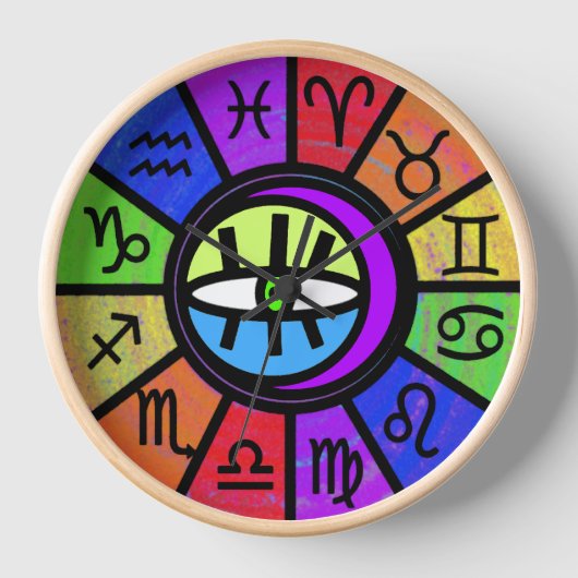 Horloge acrylique ronde Zodiac (Recto)