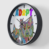 Horloge Adoption et Secourt de chiens et de chats (Angle)