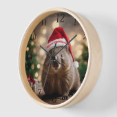 Horloge adorable Noël Wombat, (Angle)