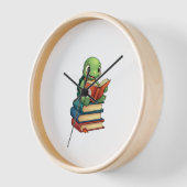 Horloge Adorable Turtle Reading Books (3) (Angle)