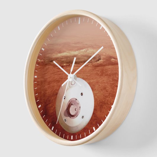 Horloge Aérocoque Avec Perpersévérance Rover Descente Vers (Angle)