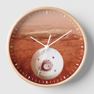 Horloge Aérocoque Avec Perpersévérance Rover Descente Vers
