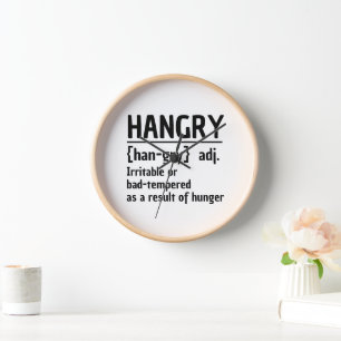 Horloge Affamé Irritable ou mal tempéré à cause de la faim