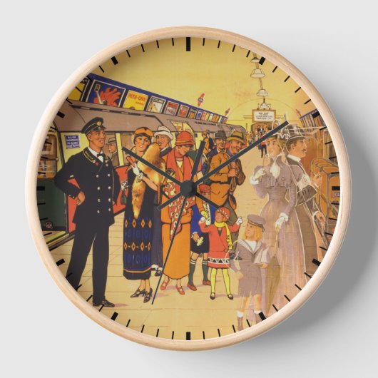 Horloge Affiche Publicitaire vintage Pour Londres Undergro (Recto)