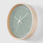 Horloge Affirmations positives Vert (Angle)