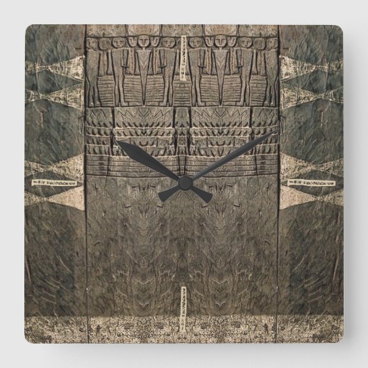 Horloge africaine de sculpture (Recto)