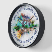 Horloge Agent Réalisateur De L'Agence Immobilière Et Nom D (Angle)