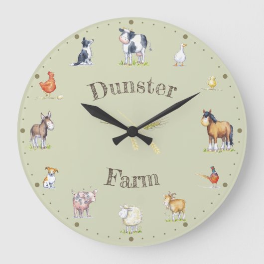 Horloge agricole avec nom de famille ou de ferme (Recto)