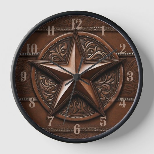 Horloge Agritourisme rustique Cowboy Western Country Texas (Recto)