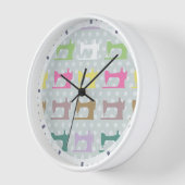 Horloge Aimer points de machine à coudre gris (Angle)