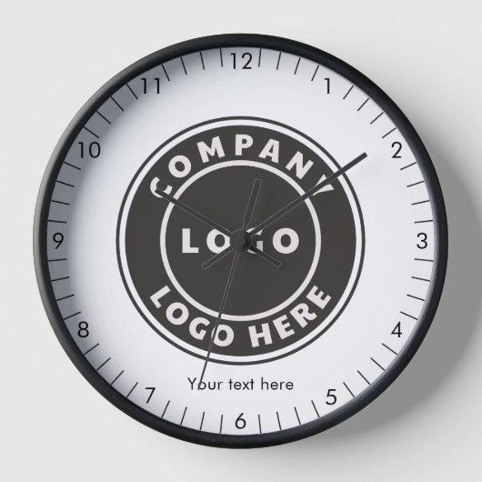 Horloge Ajouter un logo d'entreprise et du texte personnal (Recto)