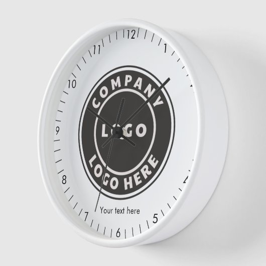 Horloge Ajouter un logo d'entreprise et une réception de t (Angle)