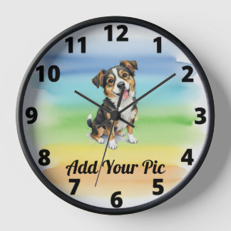 Horloge Ajouter Votre Pic Personnalisé Wall Custom Chig Ho