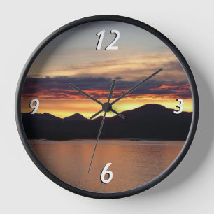 Horloge Alaskan Sunset I Belle photographie Alaska