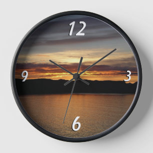 Horloge Alaskan Sunset II Belle photographie de l'Alaska