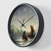 Horloge Albert Bierstadt peinture, Phoques (Angle)