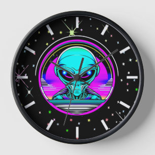 Horloge Alien extra-terrestre volant un OVNI
