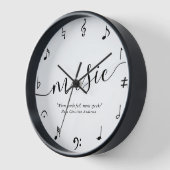 Horloge Amateurs de musique personnalisée (Angle)