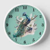 Horloge amateurs de paon mignon (Recto)