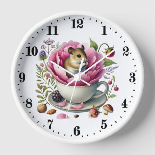 Horloge Amateurs de rongeurs de souris teacup