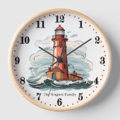 Horloge Amateurs du phare de Cute Beach ajouter le nom (Recto)