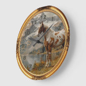 Horloge américaine Mustang Wild Horse Occidentale (Angle)