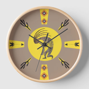 Horloge Amérindien Sun Kokopelli