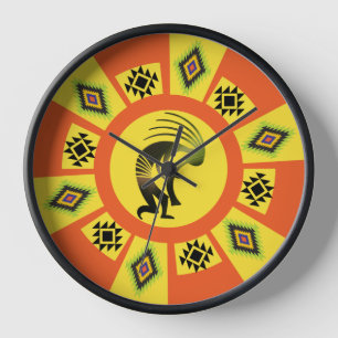 Horloge Amérindien Sun Kokopelli
