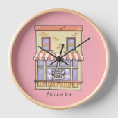 Horloge AMIS™ | Central Perk Cartoon Coffee Shop (Recto)