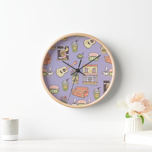 Horloge AMIS™ | Motif d'icône violet (Maison)