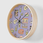 Horloge AMIS™ | Motif d'icône violet (Angle)
