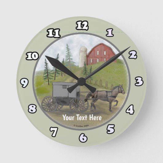 Horloge Amish Buggy Visite (Recto)
