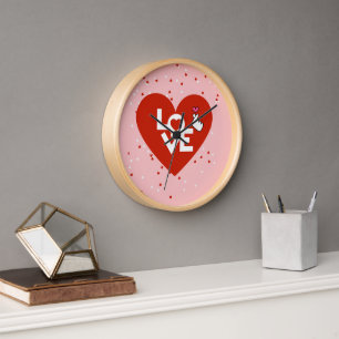 Horloge Amour Heureuse Sainte-Valentin naturel