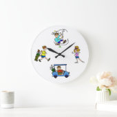 Horloge amusante des golfeurs de dessin animé (Maison)