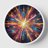 Horloge analogique du cadre blanc en bois de démar (Recto)