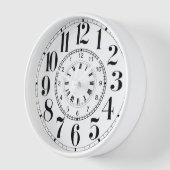 Horloge Analogique romain face arrière comique (Angle)