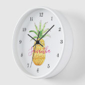 Horloge Ananas personnalisé (Angle)