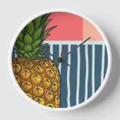 Horloge 'Ananas solitaire' | déco décalée (Recto)