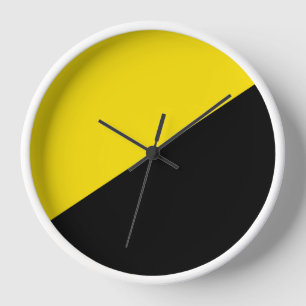 Horloge Anarcho capitalisme drapeau anarchie symbole jaune