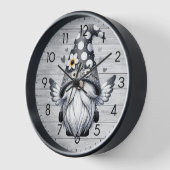 Horloge Ange gris de bois (Angle)