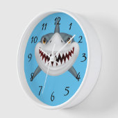Horloge Animé Rayon rond de la face de requin (Angle)