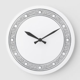 Horloge anneaux de visage Points argent pour votre